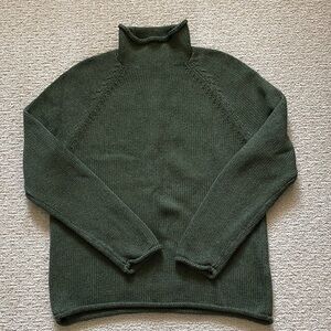 J. Crew 1988 Rollneck Sweater in Heather Moss